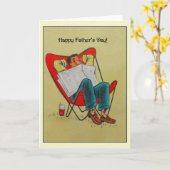 Grußkarte des Vintagen Vaters Karte (Gelbe Blume)