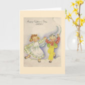 Grußkarte des Vintagen Vaters Karte (Gelbe Blume)