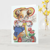 Grußkarte des Vintagen Vaters Karte (Gelbe Blume)