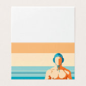 Grußkarte des Water-Polospielers (Außenseite Aufgefaltet)