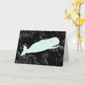 Grußkarte des weißen Wals Karte (Gelbe Blume)