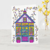 Grußkarte des Welcome House Karte (Gelbe Blume)