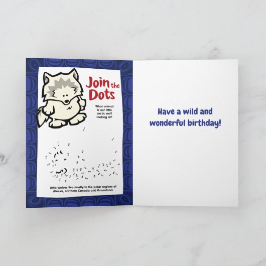 Grußkarte des Wildlife Wolf Puzzles Karte (Innenseite)