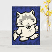 Grußkarte des Wildlife Wolf Puzzles Karte (Gelbe Blume)