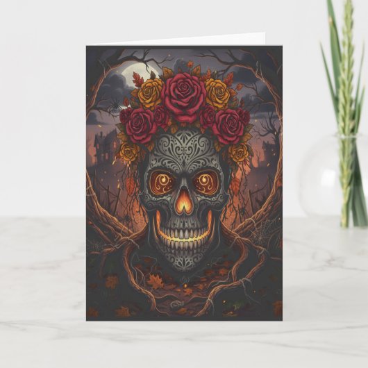 Grußkarte Día de los Muertos - Halloween Card Karte (Vorderseite)