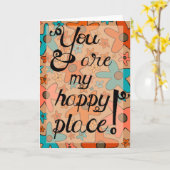 Grußkarte "Du bist mein glücklicher Ort" Karte (Gelbe Blume)