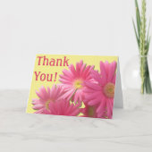 Grußkarte - Dunkelrosa Gerbera Daisies Karte (Vorderseite)