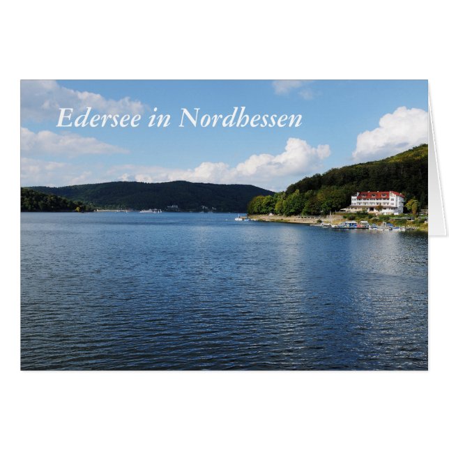 Grußkarte Edersee in Nordhessen (Vorderseite (Horizontal))
