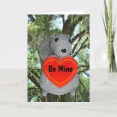 Grußkarte - Eichhörnchen mit Valentine Karte (Vorderseite)