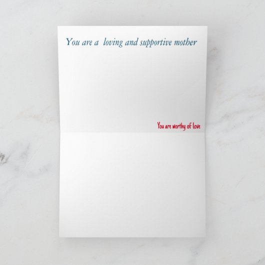 Grußkarte einer Mutter Karte (Innenseite)