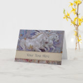 Grußkarte - Einhörner Karte (Gelbe Blume)