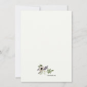 Grußkarte Einladung (Rückseite)