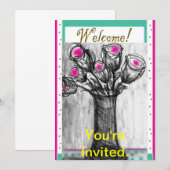 Grußkarte Einladung (Vorne/Hinten)