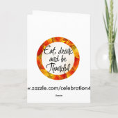 Grußkarte Erntedank Liebe Feiertagskarte (Rückseite)