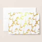 Grußkarte "Etted Foil LIEBE" Folienkarte (Vorderseite mit Umschlag)