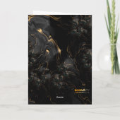 Grußkarte - F1671 "Golden Lava" Karte (Rückseite)