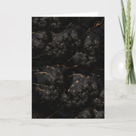 Grußkarte - F1671 "Golden Lava" Karte (Vorderseite)