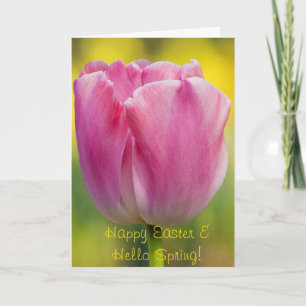 Grußkarte Federpink Tulip Karte