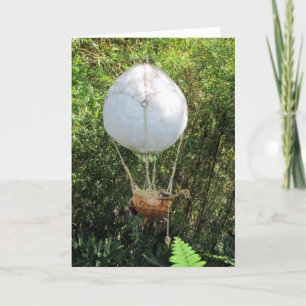 Grußkarte Feen-Heißluftballon Karte