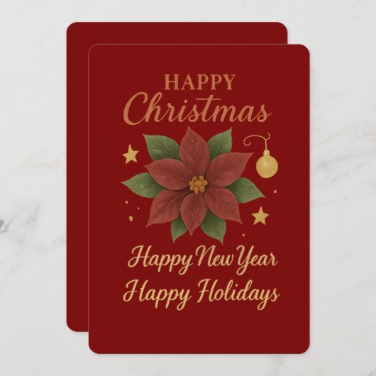 Grußkarte Feiertagskarte (Vorne/Hinten)