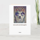 Grußkarte Feiertagskarte (Rückseite)