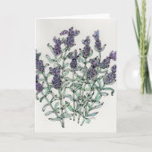 Grußkarte - Französischer Lavendel Wasserfarbe & T Karte (Vorderseite)