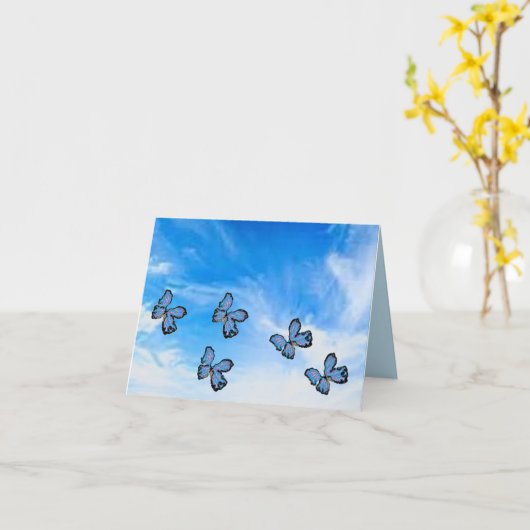 Grußkarte : Freiheit innerhalb des Sky Karte (Gelbe Blume)