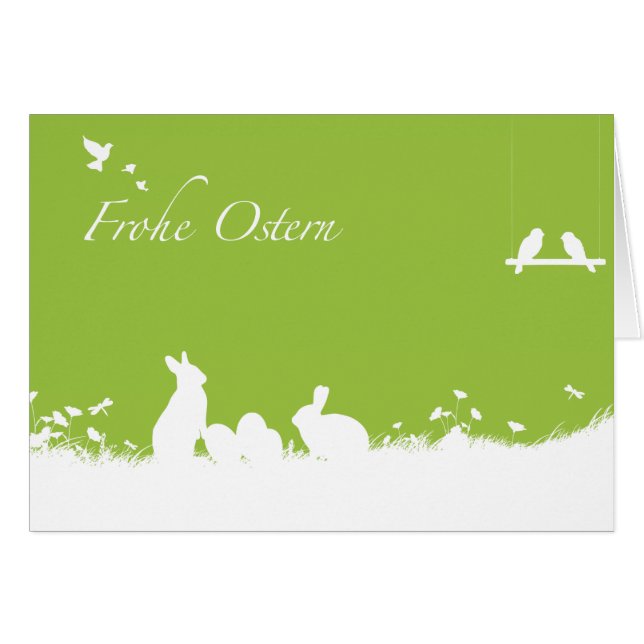 Grußkarte: Frohe Ostern (Vorderseite (Horizontal))