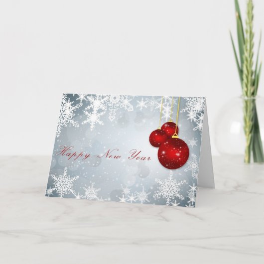 Grußkarte - Frohes Neues Jahr Feiertagskarte (Vorderseite)
