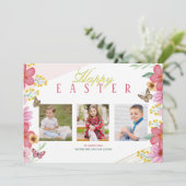 Grußkarte Frühjahr 3 Foto Feiertagskarte (Stehend Vorderseite)