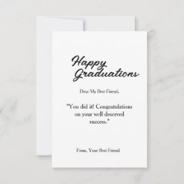 Grußkarte für Abschluss Dankeskarte