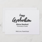 Grußkarte für Abschluss Dankeskarte (Vorne/Hinten)