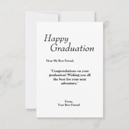 Grußkarte für Abschluss Dankeskarte