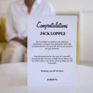 Grußkarte für Abschluss Dankeskarte