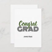 Grußkarte für Abschluss Dankeskarte (Vorne/Hinten)