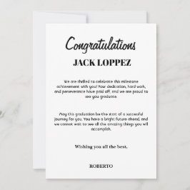 Grußkarte für Abschluss Dankeskarte