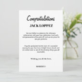 Grußkarte für Abschluss Dankeskarte (Stehend Vorderseite)