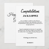 Grußkarte für Abschluss Dankeskarte (Vorne/Hinten)