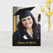 Grußkarte für Abschluss mit benutzerdefiniertem Fo Karte (Gelbe Blume)