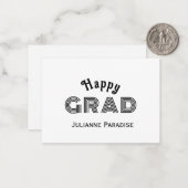 Grußkarte für Abschluss Mitteilungskarte (Vorderseite/Rückseite Beispiel)