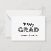 Grußkarte für Abschluss Mitteilungskarte (Vorderseite)