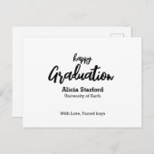 Grußkarte für Abschluss Postkarte (Vorne/Hinten)