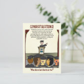 Grußkarte für Absolventen Postkarte (Stehend Vorderseite)