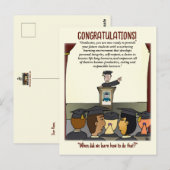 Grußkarte für Absolventen Postkarte (Vorne/Hinten)