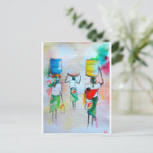 Grußkarte für afrikanische Stile Postkarte (Stehend Vorderseite)