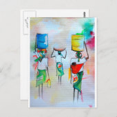 Grußkarte für afrikanische Stile Postkarte (Vorne/Hinten)