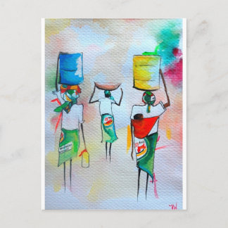 Grußkarte für afrikanische Stile Postkarte