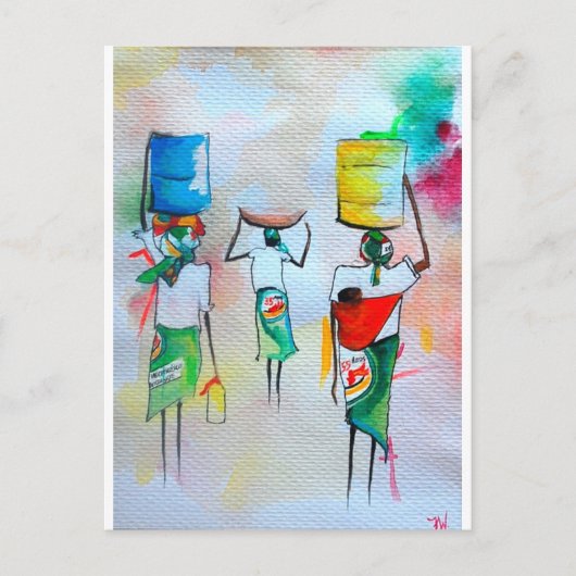 Grußkarte für afrikanische Stile Postkarte (Vorderseite)