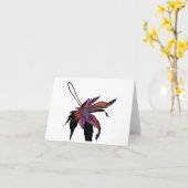 Grußkarte für Ahornblätter - leeres Inneres Karte (Gelbe Blume)