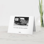 Grußkarte für alten LKW Feiertagskarte (Rückseite)